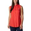 imageColumbia Sportswear Womens Tamiami Sleeveless ShirtRed Hibiscus