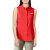 imageColumbia Sportswear Womens Tamiami Sleeveless ShirtRed Lily