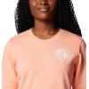 imageColumbia Womens PFG Graphic Sweatshirt CrewTiki PinkWhite Rookery Palms Lc