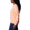 imageColumbia Womens PFG Graphic Sweatshirt CrewTiki PinkWhite Rookery Palms Lc