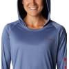 imageColumbia Womens Tidal Tee HoodieBluestoneRed Spark Logo