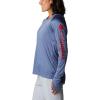 imageColumbia Womens Tidal Tee HoodieBluestoneRed Spark Logo