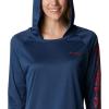 imageColumbia Womens Tidal Tee HoodieCarbonRed Spark Logo