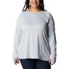 imageColumbia Womens Tidal Tee HoodieCirrus GreyElectric Turquoise Logo