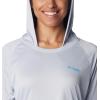 imageColumbia Womens Tidal Tee HoodieCirrus GreyOcean Blue Logo