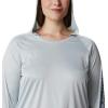imageColumbia Womens Tidal Tee HoodieCirrus GreyStormy Blue Logo