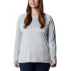 imageColumbia Womens Tidal Tee HoodieCirrus GreyStormy Blue Logo