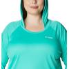 imageColumbia Womens Tidal Tee HoodieElectric TurquoiseWhite Logo