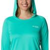 imageColumbia Womens Tidal Tee HoodieElectric TurquoiseWhite Logo