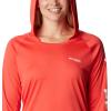 imageColumbia Womens Tidal Tee HoodieRed HibiscusWhite Logo