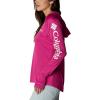 imageColumbia Womens Tidal Tee HoodieWild FuchsiaWhite Logo