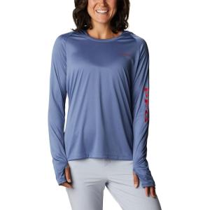 imageColumbia Womens Tidal Tee HoodieBluestoneRed Spark Logo