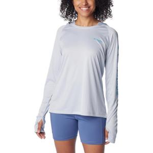 imageColumbia Womens Tidal Tee HoodieCirrus GreyOcean Blue Logo