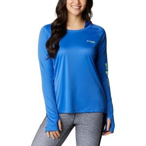 imageColumbia Womens Tidal Tee HoodieVivid BlueLime Glow
