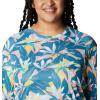 imageColumbia Womens Super Tidal Tee Long SleeveElectric Turquoise Hidden Paradise