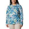imageColumbia Womens Super Tidal Tee Long SleeveElectric Turquoise Hidden Paradise