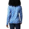 imageColumbia Womens Super Tidal Tee Long SleeveStormy Blue Archive Palms Print