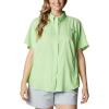 imageColumbia Womens Tamiami II Plus Size Short Sleeve ShirtLime Glow