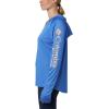 imageColumbia Womens Tidal Tee HoodieStormy BlueLight Coral Logo
