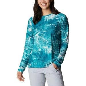 imageColumbia Womens Super Tidal Tee Long SleeveElectric Turquoise Realtree Horizon