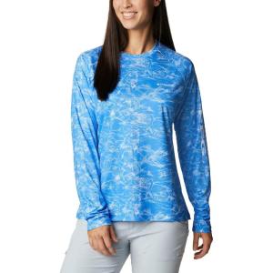imageColumbia Womens Super Tidal Tee Long SleeveHarbor Blue Contour Fish