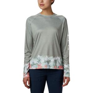imageColumbia Womens Super Tidal Tee Long SleeveTiki Pink Wild Stripes Print