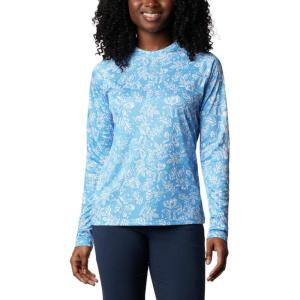 imageColumbia Womens Super Tidal Tee Long SleeveYacht Archive Palms Print