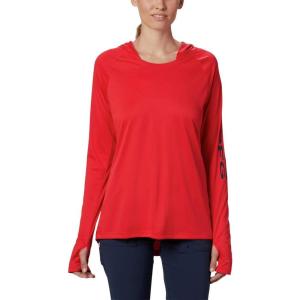 imageColumbia Womens Tidal Tee HoodieRed LilyCollegiate Navy Logo