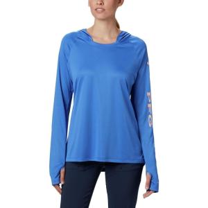 imageColumbia Womens Tidal Tee HoodieStormy BlueLight Coral Logo