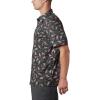 imageColumbia Mens Super Slack Tide Camp Shirt Short SleeveBlack Tribal Fish Print