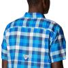 imageColumbia Mens Super Slack Tide Camp Shirt Short SleeveBlue Macaw Multi Gingham