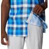 imageColumbia Mens Super Slack Tide Camp Shirt Short SleeveBlue Macaw Multi Gingham