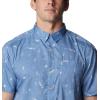 imageColumbia Mens Super Slack Tide Camp Shirt Short SleeveBluestone Trout N About Print