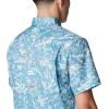 imageColumbia Mens Super Slack Tide Camp Shirt Short SleeveCanyon Blue Kona Kraze