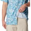 imageColumbia Mens Super Slack Tide Camp Shirt Short SleeveCanyon Blue Kona Kraze