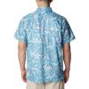 imageColumbia Mens Super Slack Tide Camp Shirt Short SleeveCanyon Blue Kona Kraze