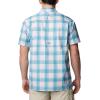imageColumbia Mens Super Slack Tide Camp Shirt Short SleeveCanyon Blue Ombre Check