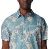 imageColumbia Mens Super Slack Tide Camp Shirt Short SleeveCanyon Blue Palmeria