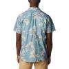 imageColumbia Mens Super Slack Tide Camp Shirt Short SleeveCanyon Blue Palmeria
