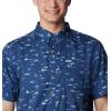 imageColumbia Mens Super Slack Tide Camp Shirt Short SleeveCarbon Tailfins Print