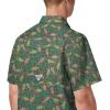 imageColumbia Mens Super Slack Tide Camp Shirt Short SleeveCity Grey Tribal Fish Print