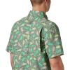 imageColumbia Mens Super Slack Tide Camp Shirt Short SleeveCity Grey Tribal Fish Print
