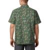 imageColumbia Mens Super Slack Tide Camp Shirt Short SleeveCity Grey Tribal Fish Print