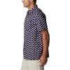 imageColumbia Mens Super Slack Tide Camp Shirt Short SleeveCollegiate Navy Fish Bobber Print