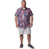 imageColumbia Mens Super Slack Tide Camp Shirt Short SleeveCollegiate Navy Ikat Palms