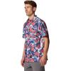 imageColumbia Mens Super Slack Tide Camp Shirt Short SleeveCollegiate Navy Ikat Palms
