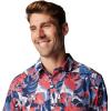 imageColumbia Mens Super Slack Tide Camp Shirt Short SleeveCollegiate Navy Ikat Palms