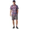 imageColumbia Mens Super Slack Tide Camp Shirt Short SleeveCollegiate Navy Ikat Palms