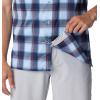 imageColumbia Mens Super Slack Tide Camp Shirt Short SleeveCollegiate Navy Ombre Check