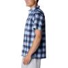 imageColumbia Mens Super Slack Tide Camp Shirt Short SleeveCollegiate Navy Ombre Check